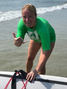 a man that is standing in the water